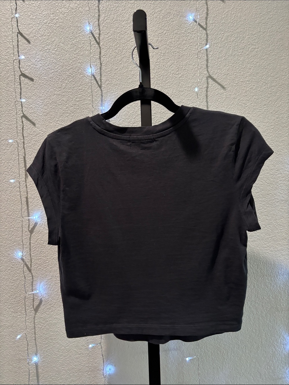 Fashion Nova Black Crop Tee with Red Cherry Print🍒 - Picture 2 of 2